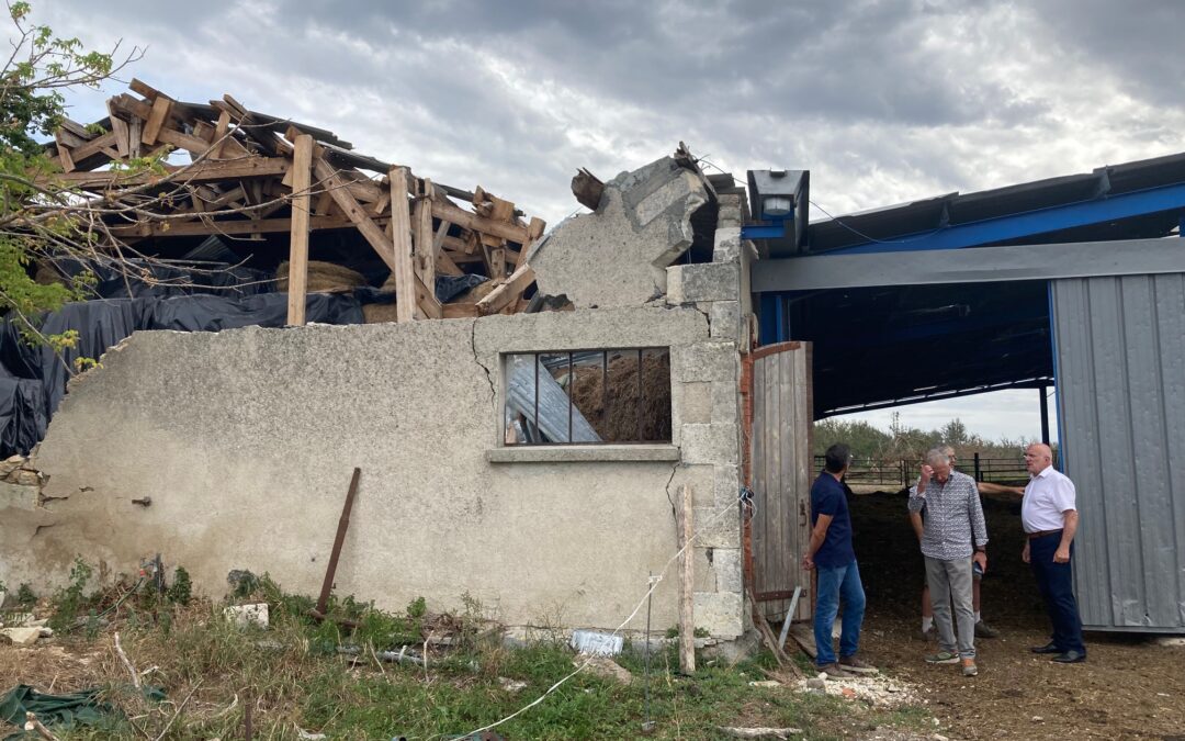 L’après tempête du 20 juin : visites dans le Ribéracois