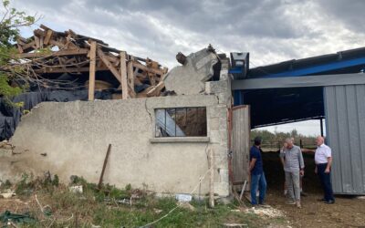 L’après tempête du 20 juin : visites dans le Ribéracois