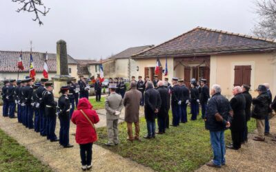 Cérémonie organisée par la municipalité de La Jemaye-Ponteyraud et l’école de gendarmerie de Tulle